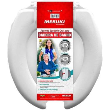 Imagem de Assento Sanitário Para Cadeira de Banho Mebuki - Oval - Aberto