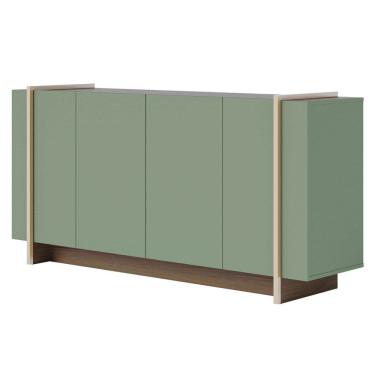 Imagem de Balcão Aparador Buffet 4 Portas 160cm Barcelona C05 Hortelã/Amêndoa - Mpozenato