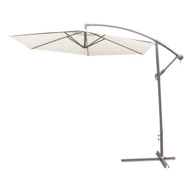 Imagem de Ombrelone Lateral De Aluminio Cobertura Branca 245x270 Cm