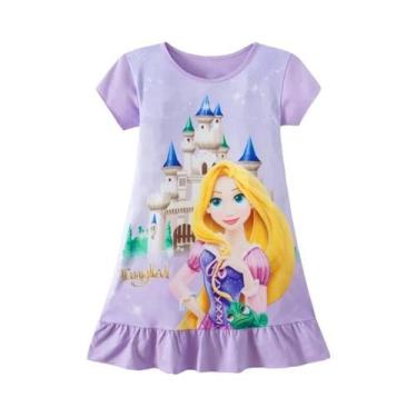 Imagem de Camisola de Pijama Sereia Princesa para Meninas (3-8 anos) - Verão, 2T