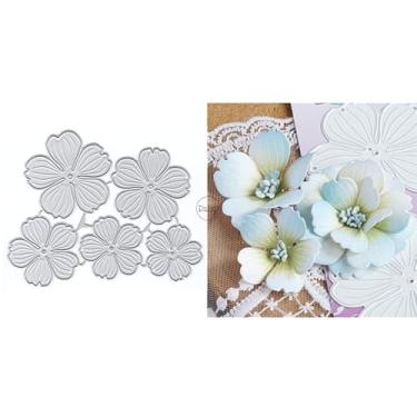Imagem de DzIxY Moldes de corte de metal para pétalas sobrepostas, kit de fabricação de cartões, papel de relevo, corte, scrapbook, máquina, estêncis, bolsos, suprimentos
