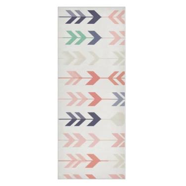 Imagem de Wassud Tapete de toalha de ioga com estampa de flecha colorida com bolsa organizadora, tapete de ioga absorvente de suor toalha antiderrapante para ioga quente Pilate Fitness, 68 cm x 185 cm