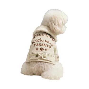 Imagem de Jaqueta De Forro De Fleece Quente Para Cães Pequenos, Casacos De Couro