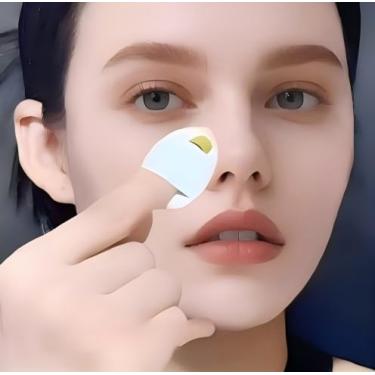 Imagem de 10 peças de esponja compacta de pó de dedo, esponja de maquiagem, fixador de maquiagem molhado ou seco