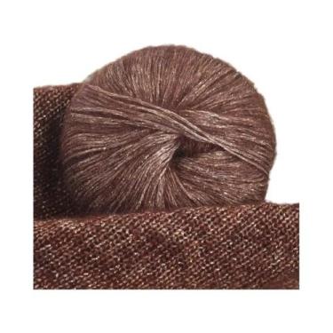 Imagem de Fio De Lã Mohair Brilhante Em Pacote Grande De 250g, Colorido Com Glit