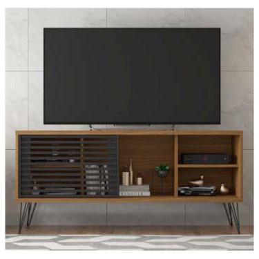 Imagem de Rack Bancada Para TV Até 55 Polegadas Frizz Marrom Caemmun