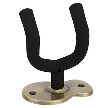 Imagem de Eujgoov Suporte de parede de guitarra suporte de pescoço de guitarra suporte de parede para banjo, baixo, bandolim (bronze)
