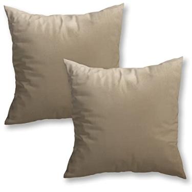 Imagem de Kit 2 Capas de Almofada Veludo - 45 x 45 cm (Marfim)