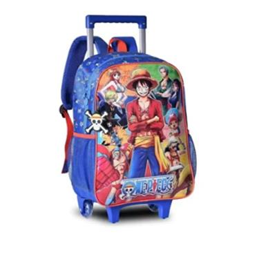 Imagem de Mochila Infantil Escolar Com Rodinha E Alça de Transporte One Piece - Clio