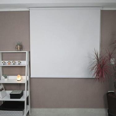 Imagem de Cortina Persiana Rolo (2,20Lar x 1,40Alt) Direto da fábrica Linha Premuim para Quartos Sala e Escritórios (Blackout Poliéster, Branco)