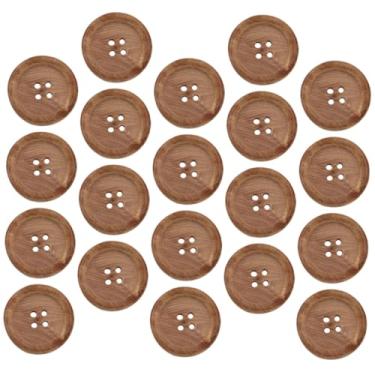 Imagem de Operitacx 50 Peças Botões Coloridos De Log Botões De Madeira Simples Botões De Costura Para Roupas Botões Para Substituição Botões De Madeira Criativos Botões De Costura Feitos À Mão Botões