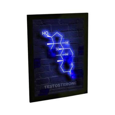 Imagem de Quadro Decorativo Composição Química Testosterona Decoração Escritório Ciência Poster