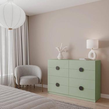 Imagem de Cômoda com 8 Gavetas Joy CabeCasa MadeiraMadeira Verde