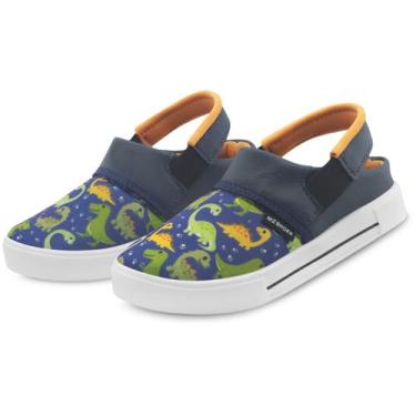 Imagem de Sandália Babuche Infantil Menino Dinossauro Masculino Gatatuya, Azul, 