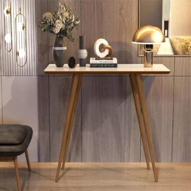 Imagem de Buffet Aparador Sala Cantinho do Café Retrô Com Pé Palito Off/Freijo