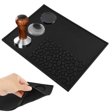 Imagem de Tapete de café expresso, tapete de silicone para adulteração de café, almofada de adulteração de canto antiderrapante, estação de adulteração de café expresso, tapete de adulteração de café, almofada