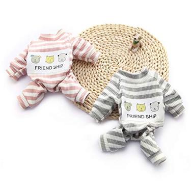 Imagem de Roupas para Pets Confortáveis e Macias Lar de Cães Primavera Verão Pijamas Teddy