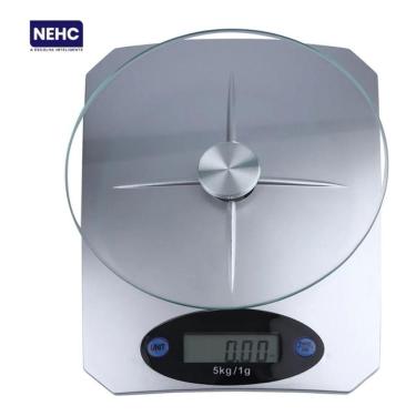 Imagem de Mini Balança Digital De Precisão 1g A 5kg Com Prato De Vidro