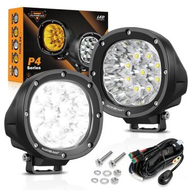 Imagem de Farol LED Auxiliar para Carros 4X4, 40W, AUXBEAM, Preto