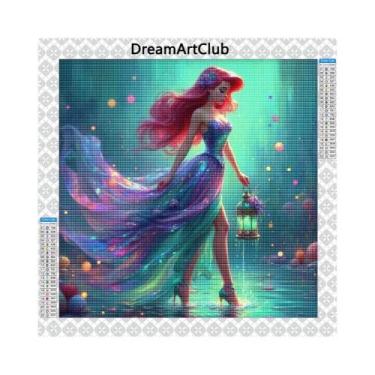 Imagem de Pintura Em Diamante 5D Da Princesa Branca De Neve E Tinker Bell Da Dis