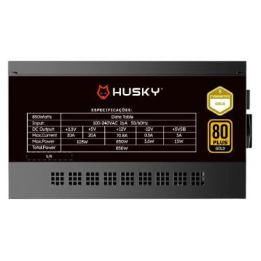 Imagem de Fonte Husky Sledger 850W, 80 Plus Gold, Cybenetics Gold, PFC Ativo, Fu