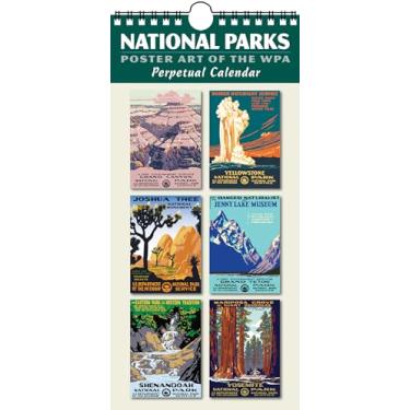 Imagem de Pôster da National Parks Art of the WPA Calendário Perpétuo Aniversário Data da Família Lembretes Anuais 5,5" x 11,5"