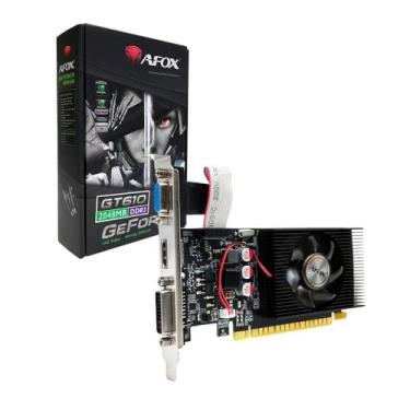 Imagem de PLACA DE VIDEO AFOX GEFORCE GT610 2GB DDR3 64 BITS LP - HDMI - DVI - VGA - AF610-2048D3L7-V6
