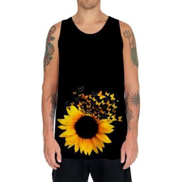 Imagem de Camiseta Regata Flor Do Sol Girassol Natureza Amarela Hd 2 - Enjoy Sho