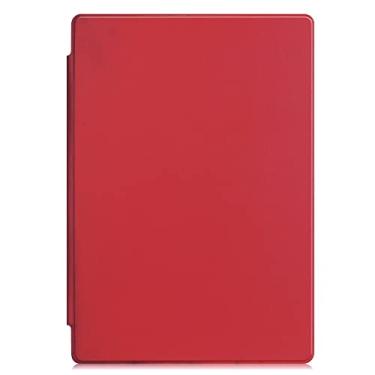 Imagem de Capa para tablet Microsoft Surface Pro 7 2019 / Pro 6 2018 / Pro 5 1796 2017 / Pro 4 1724 2015, capa de couro luxuosa leve e ultrafina com suporte tipo de teclado (vermelho)