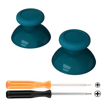 Imagem de eXtremeRate Substituição Mineral Blue Joystick 3D Thumbsticks, palitos analógicos com chave de fenda cruzada para controle Nintendo Switch Pro