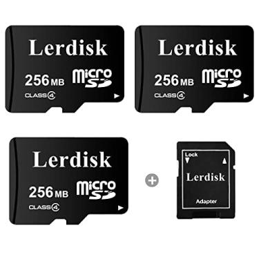 Imagem de Lerdisk Cartão micro SD de fábrica 256 MB pacote de 7,6 cm a granel pequena capacidade apenas para arquivos pequenos, não adequado para câmera, telefone (não GB, 1024 MB = 1 GB)