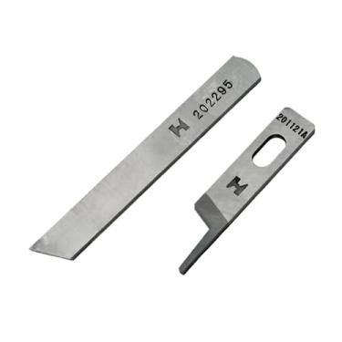 Imagem de Blooy 10 conjuntos de facas superiores inferiores 201121A + 202295 para Pegasus M600, M700, EX5200, L52, R53, E52 Industrial Overloque Peças Lâmina