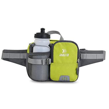 Imagem de Clakllie Pochete com suporte para garrafa de água, cinto de corrida para mulheres, homens, esportes ao ar livre, garrafa não incluída, Verde-OT02, One Size