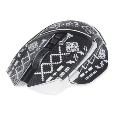 Imagem de immoenuc Adesivos de fita adesiva de mouse para Razer Basilisk V3 / Basilisk V3 Pro Mouse antiderrapante, autoadesivo, pré-corte, resistente ao suor, acessórios para ratos de jogo (preto)