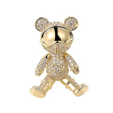 Imagem de QEEHIR Broche para mulheres, meninas, broches decorativos de strass vintage rosa vermelha, gato zircão, lírio champanhe, camélia jade, lírios Calla, pirulito, broches vintage coloridos borboletas, presente de presente decorativo para aniversário, festa, de Natal