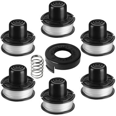 Imagem de Carretel para aparador de cordas RS-136 6 m 0,2 cm Substituição para Black + Decker Weed Eater Bump Carretel de alimentação automática compatível com RS-136-BKP ST1000 ST4000 ST4500 CST800 ST6800