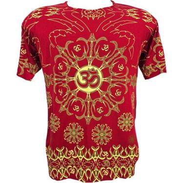 Imagem de Camiseta Indiana Masculina Bata Malha Fria Tamanho M - Sarat Moda Indi