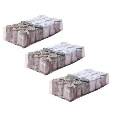 Imagem de Kit 3 Organizador de Gaveta 18 Nichos Calcinha Meia Acessorios Cuecas Cintos Várias Divisórias Cômoda Armário Organizado Prático Fácil Multiuso Nizz Organizadores