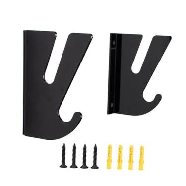 Imagem de harayaa Suporte de parede para skate, suporte de prancha de surf, fácil instalação, economia de espaço, gancho de snowboard para wakeboard home, preto