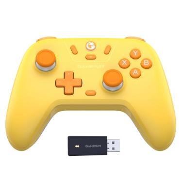 Imagem de GameSir Nova Lite Controlador sem fio 2.4g para PC com Windows, iPhone, Android, Switch e Steam Deck, Controle Bluetooth Gamepad com gatilho de efeito Hall, vibração Rumble(Nova Lite(cor amarela))