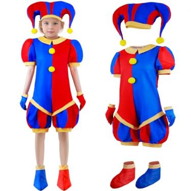Imagem de FATIANLEE Kids Digital Circus Costume Boys Pomni Halloween Costume girls Pomni Cosplay Outfit