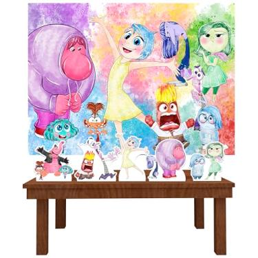 Imagem de Kit Decoração Festa de Aniversário Infantil Painel + Displays Divertidamente Aquarela