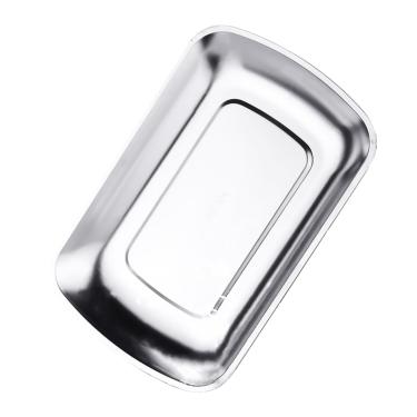 Imagem de Bandeja de aço inoxidável Bandejas organizadoras de joias Bandeja de pratos de toalha Bandeja de joias Torradeira Panelas de forno antiaderente Bandeja quadrada de servir Chapa de laboratório ao ar li