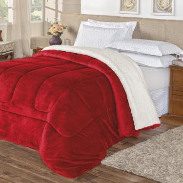Imagem de Coberdrom Pele De Carneiro Sherpa Everest Queen 01 Peça - Vermelho