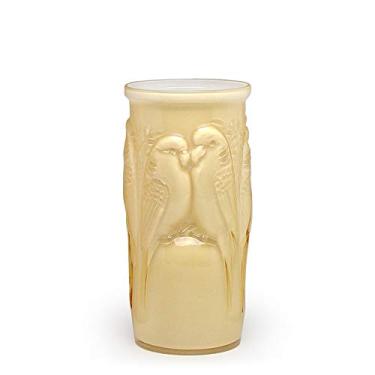 Imagem de Vaso Periquito Âmbar Leitoso Murano Cristais Cadoro