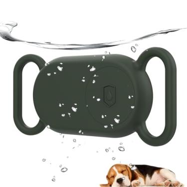 Imagem de Rzttwl Suporte de coleira de cachorro à prova d'água compatível com Samsung Galaxy SmartTag 2, suporte oculto de silicone para rastreador GPS para Samsung Tag 2, capa antiperda para coleira Smart Tag