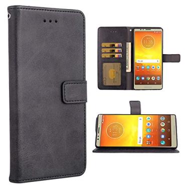 Imagem de Capa de telefone para Moto E5/G6 Play/MotoG6 Forge Folio Flip Wallet Case, compartimentos para cartão de crédito de couro PU proteção total suporte capa protetora para celular Motorola Moto G 6 G6Play