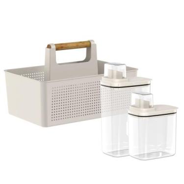 Imagem de Kit Lavanderia Basico Com Organizador + 2 Dispenser - Ou