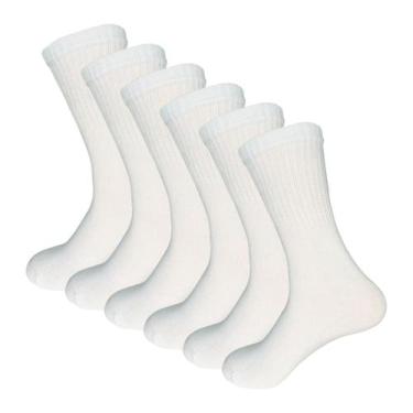 Imagem de Kit 6 Pares de Meias Compramais Cano Médio Algodão Sortidas - QLC SPOR