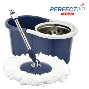 Imagem de Mop Giratorio Tornado Inox 360 Limpeza Esfregao Microfibra Perfect Con